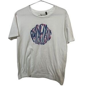 High End Kulture Shop Labs White Psychedelic Graphic Men’s L T-Shirt MINTY